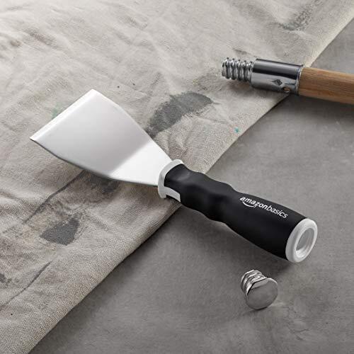 Amazon Basics Soft Grip, Heavy Duty, Bent Scraper with Pole Socket & Hammer End - Fresh Stock Dated February 2026
