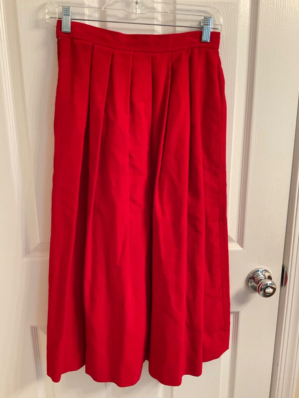 Vintage The Villager Corduroy Skirt Red Sz 6 Pleated pockets - Fresh Stock Dated March 2026