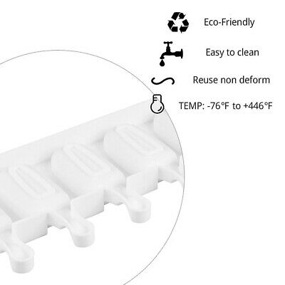 7 Holes Silicone Ice Cream Molds Lolly Chocolate  Homemade Maker Oval Mould DIY. - Fresh Stock Dated December 2025