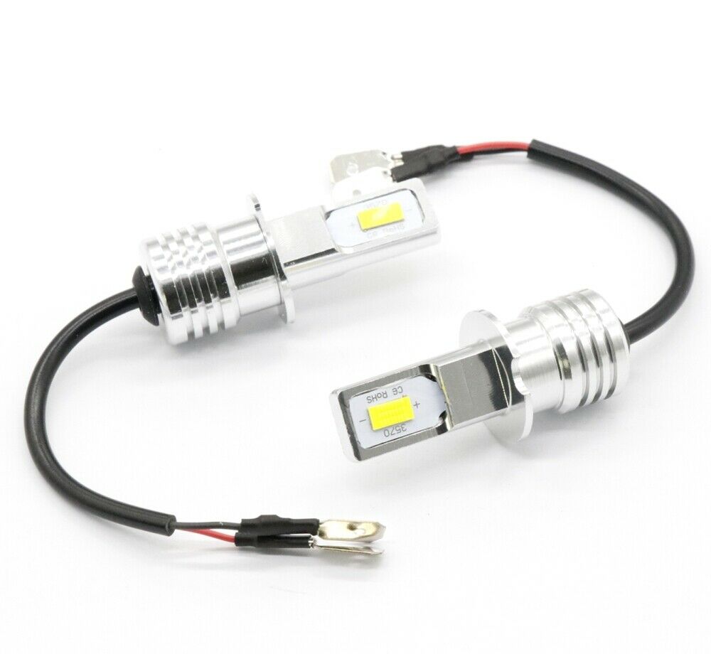 55W H3 LED Bulbs DRL Fog Light Lamps for Polaris Slingshot S SL SLR 2015-2019 2X - Fresh Stock Dated February 2026