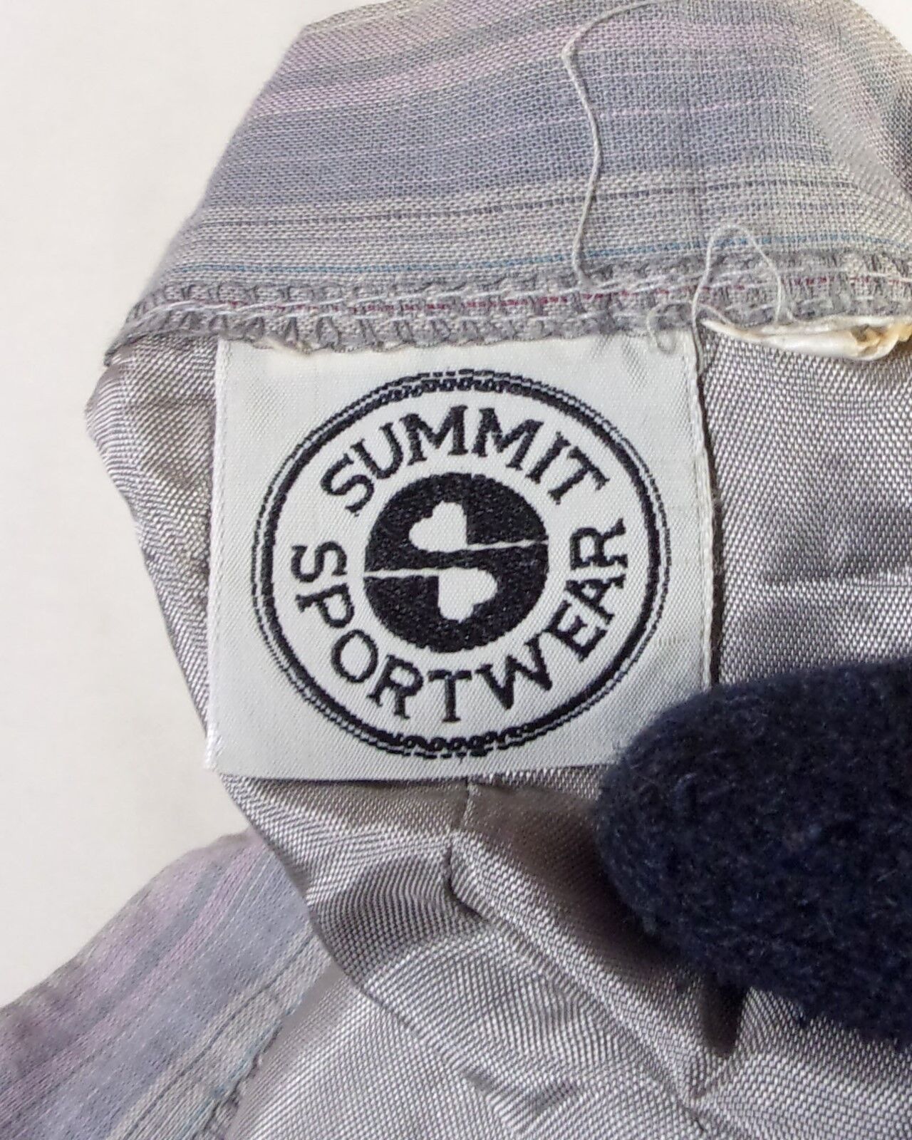 vtg 70s Summit Sportwear Gray/Beige Diagonal Stripe A-Line Skirt cotton 22 waist - Fresh Stock Dated March 2026