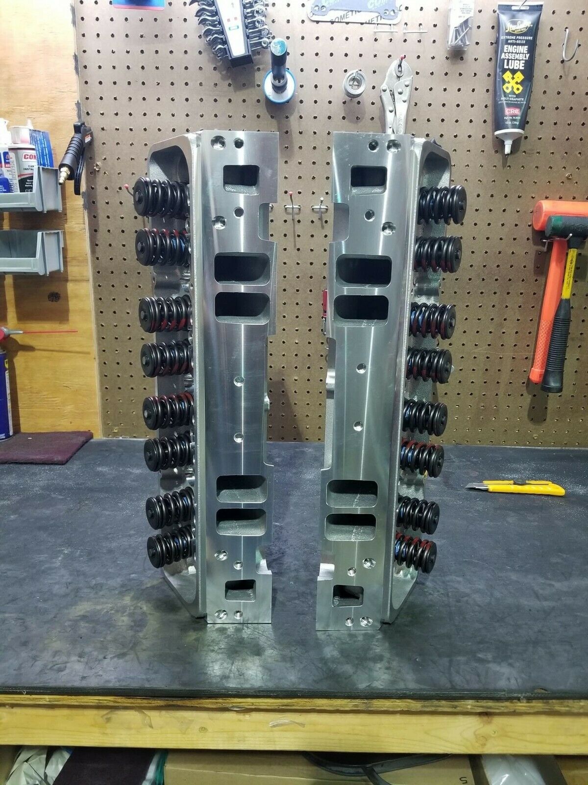 Small Block Chevy Aluminum Race Heads 2.02/1.60 Valves Straight/Angle Plug Pair - Fresh Stock Dated February 2026