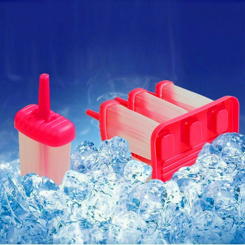 DIY Pop Frozen Mold 6 Cell Ice Cream Popsicle Maker Lolly Mould Tray Kitchen - Fresh Stock Dated February 2026