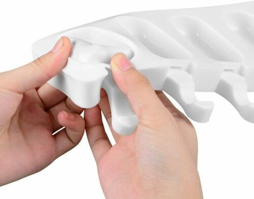 2 Pack 4 Cell Popsicle Molds Silicone DIY Frozen Juice Ice Cream Lolly Pop Mould - Fresh Stock Dated December 2025