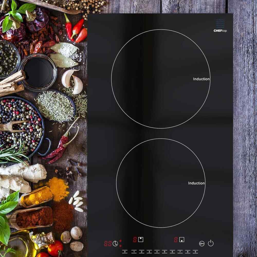 11 In. X 20 In. Ceramic Top Dual Induction Cooktop Portable Modular Induction - Fresh Stock Dated February 2026
