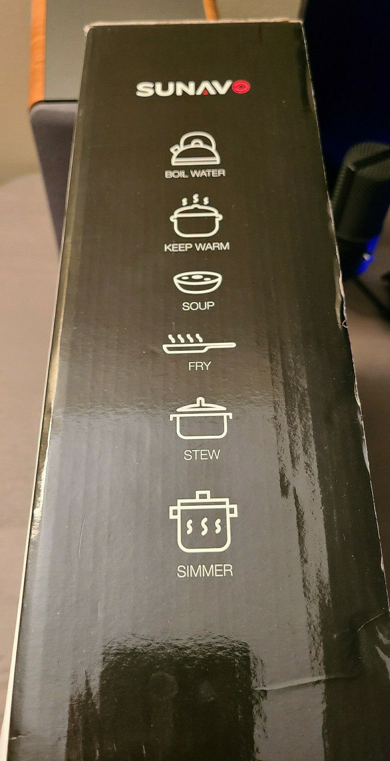 SUNAVO Hot Plate for Cooking Portable Electric Single Burner 1500W 5 Power Level - Fresh Stock Dated December 2025