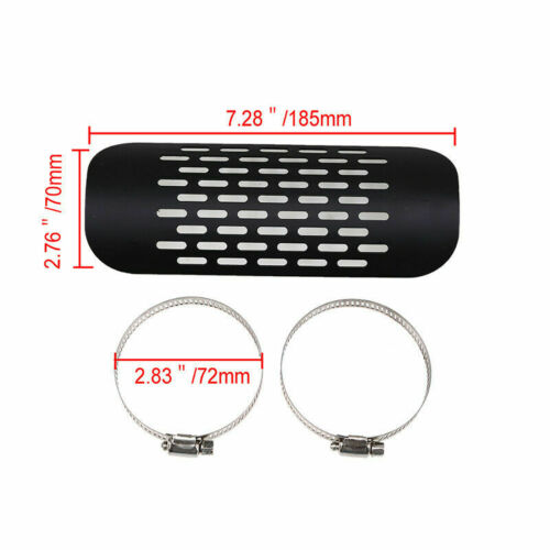 40mm-75mm Motorcycle Exhaust Heat Shield Muffler Pipe Cover Black For Kawasaki - Fresh Stock Dated February 2026
