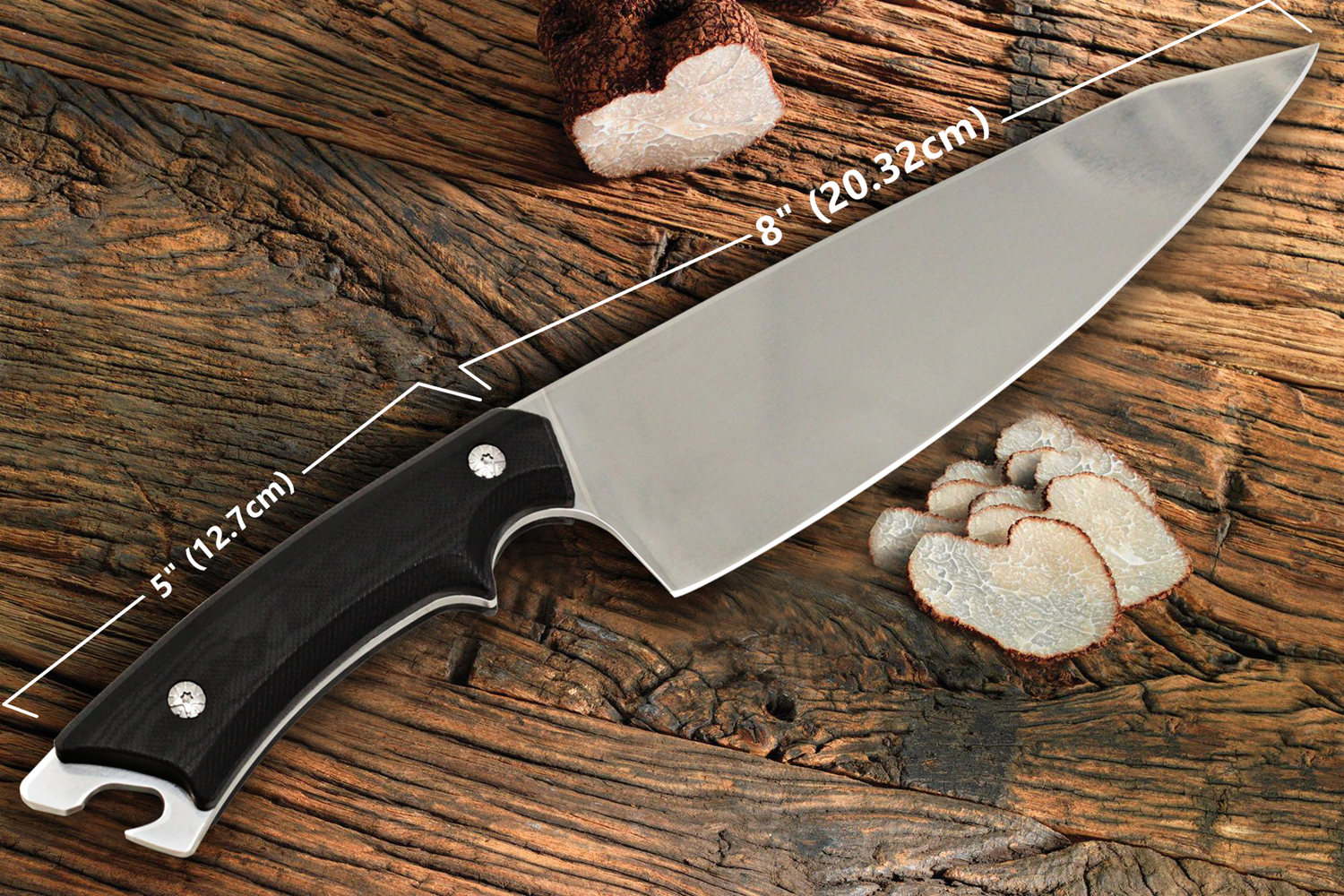 OERLA Forged Utility Knife 8 Inch Kitchen Knife G10 Handle and Bottler Opener - Fresh Stock Dated January 2026