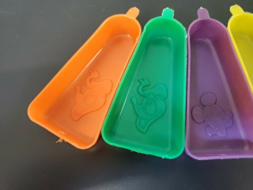 Vintage Lot of (5) Walt Disney Character Popsicle Molds 50s/60s - Fresh Stock Dated February 2026