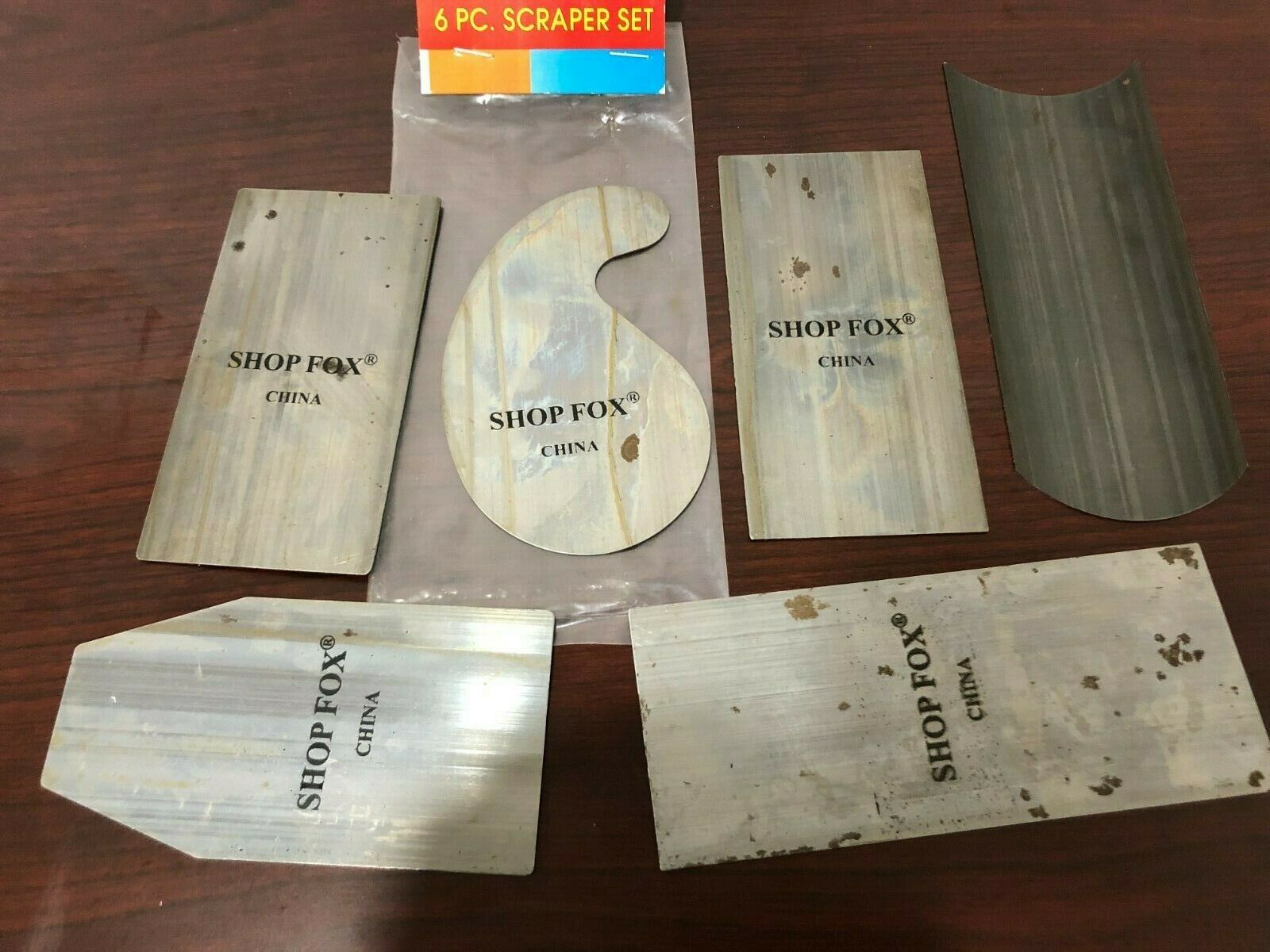 Shop Fox 6-Piece Cabinet Scraper Set D3294  READ DISCRIPTION!!! - Fresh Stock Dated February 2026
