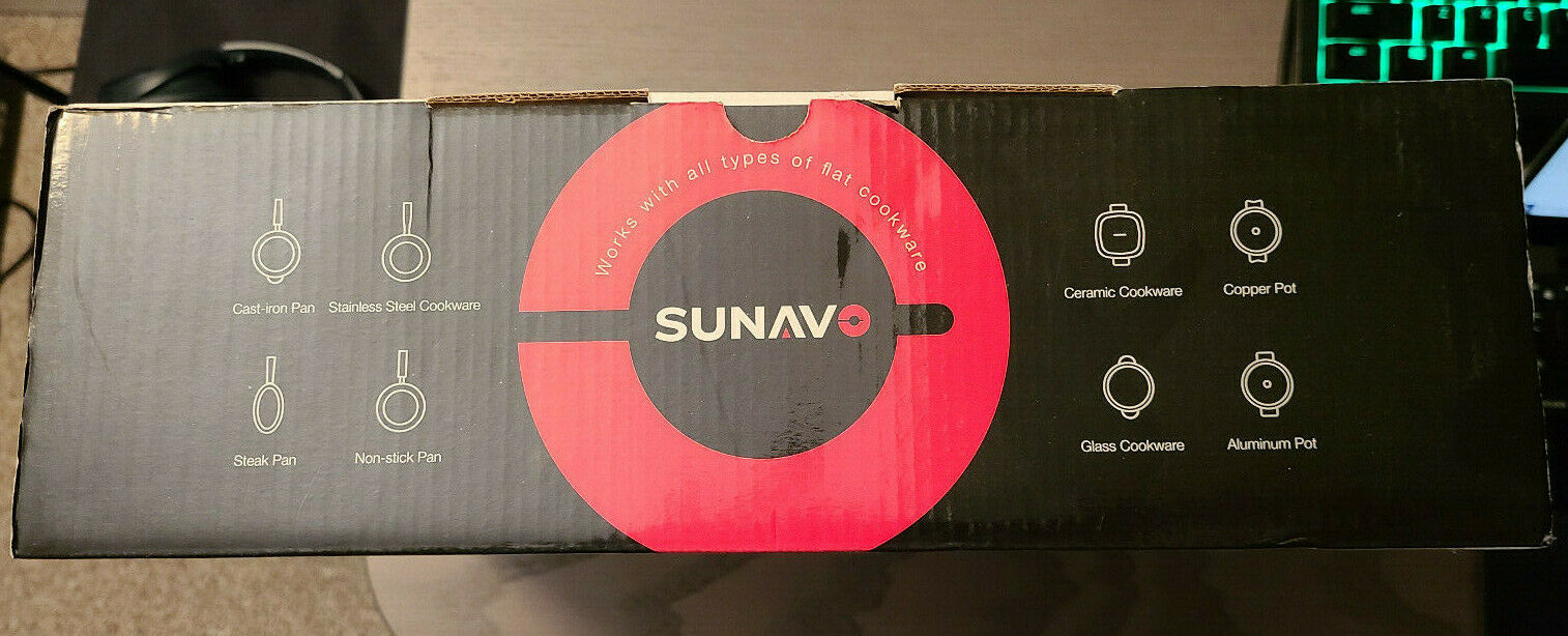 SUNAVO Hot Plate for Cooking Portable Electric Single Burner 1500W 5 Power Level - Fresh Stock Dated December 2025