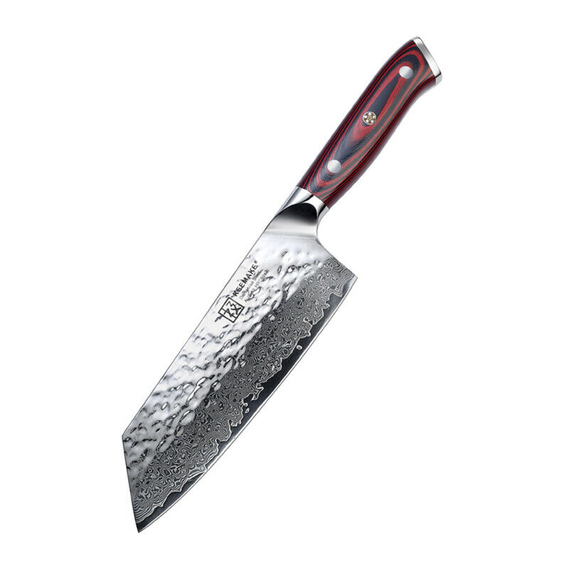 7 Inch Japanese Damascus Steel Nakiri Knife Kitchen Cooking Cleaver Chef Knives - Fresh Stock Dated December 2025