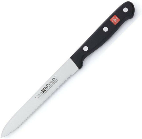 Wusthof Gourmet 5-Inch Serrated Utility Knife W-4107 - Fresh Stock Dated December 2025