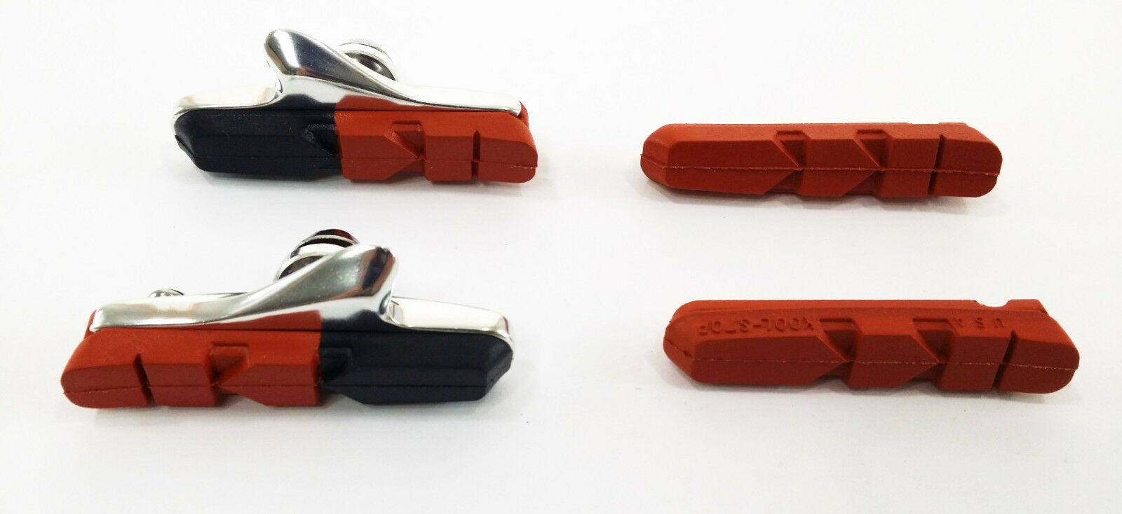 Kool-Stop Shimano Type Brake Pads & Holders, KS-RHD 1pr SALMON & Salmon Black - Fresh Stock Dated February 2026