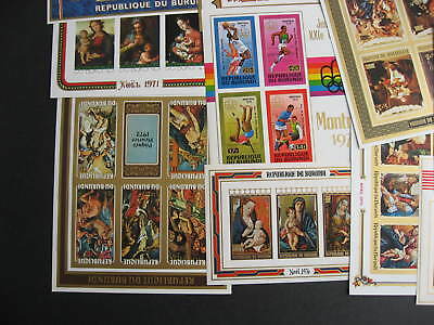 Burundi, collection of 16 mostly different MNH imperf souvenir sheets - Fresh Stock Dated December 2025