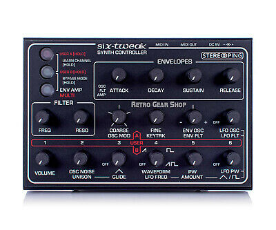 Stereoping Six Tweak Midi Controller for SCI Six Trak vintage synth - Fresh Stock Dated February 2026