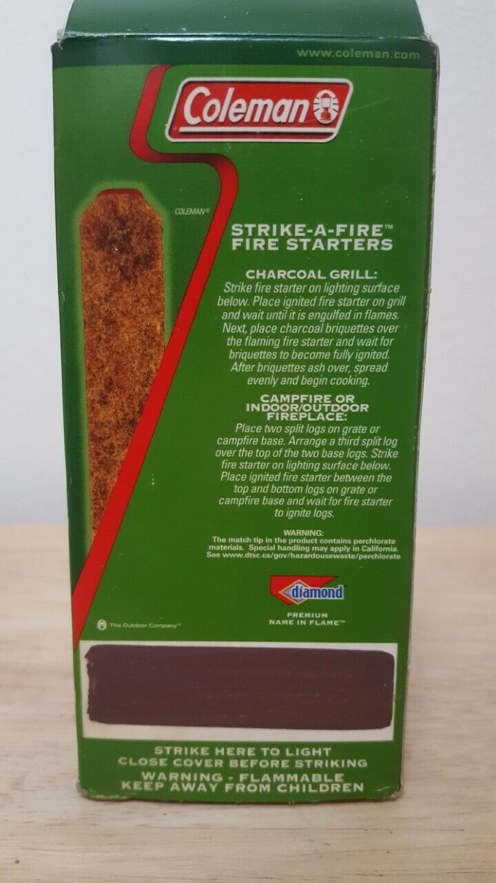 Coleman - Strike-a-Fire Strike Match/Fire - Grilling BBQ Camping - Fresh Stock Dated December 2025