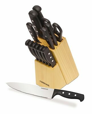 22 Piece Knife Set With Block Kitchen Stainless Steel Chef Knives Kitchen Shear - Fresh Stock Dated December 2025