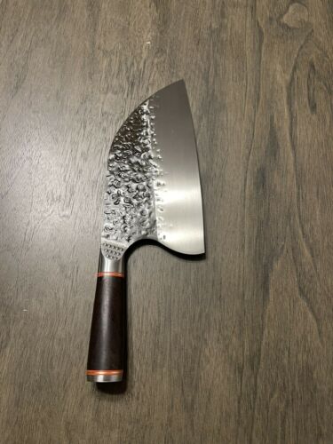 Serbian Handmade Forged Butcher Chef Knife Chopping Cleaver Kitchen Knife - Fresh Stock Dated December 2025