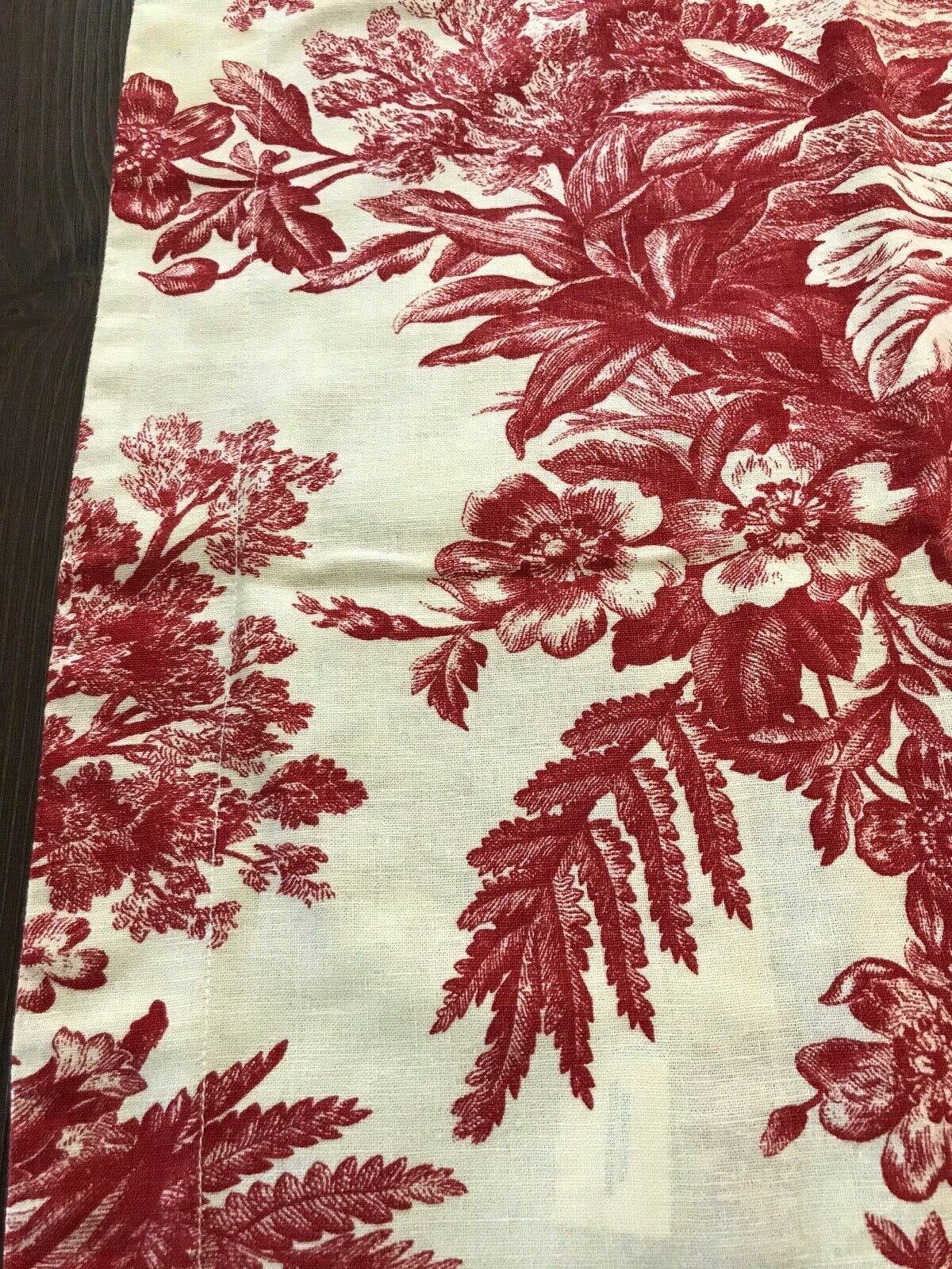 POTTERY BARN  PILLOW SHAM ~ MATINE RED TOILE ~ COTTON / LINEN BLEND - Fresh Stock Dated December 2025