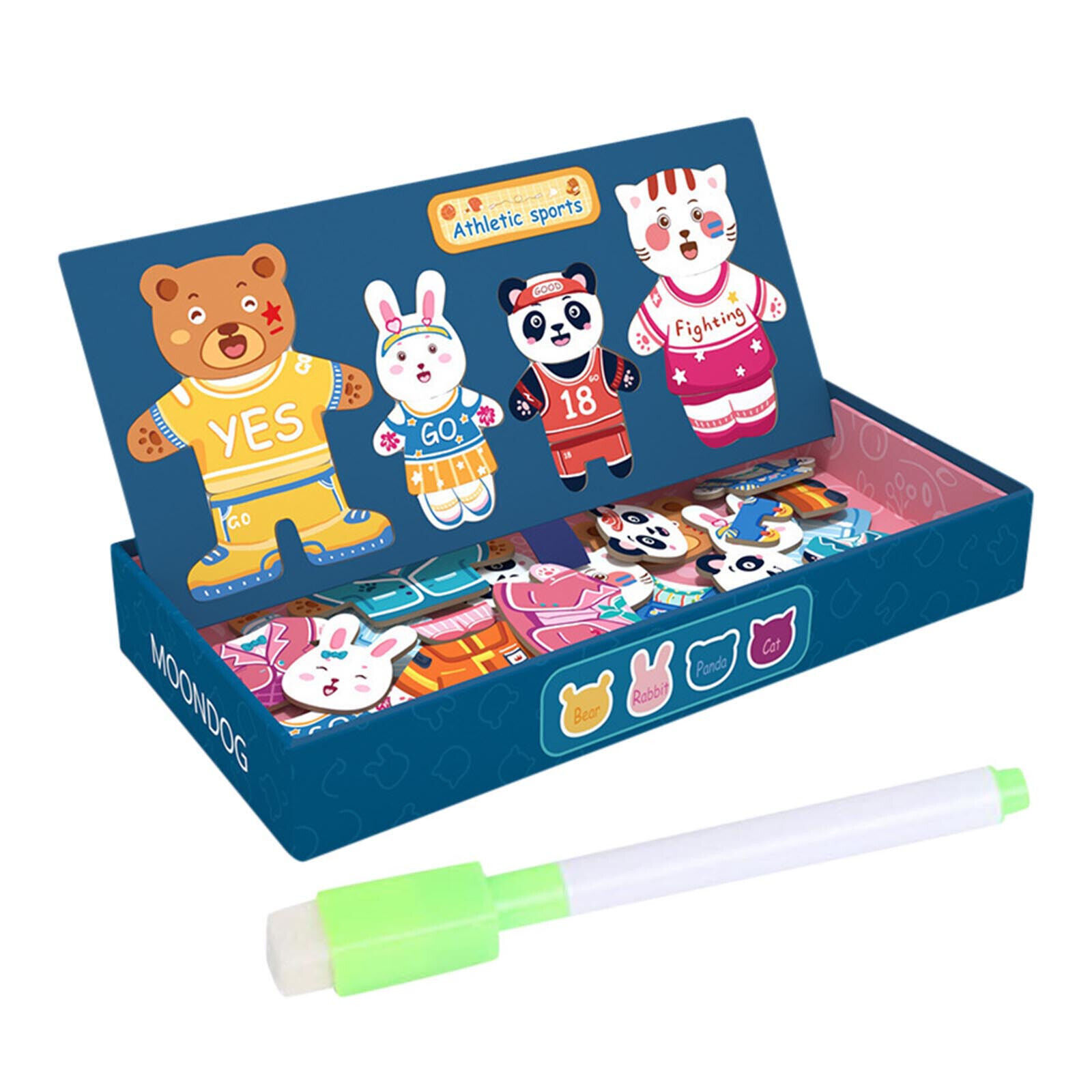 Dress Up Puzzle Magnetic Three-dimensional Animal Dress Up Educational Toy 3ml - Fresh Stock Dated February 2026