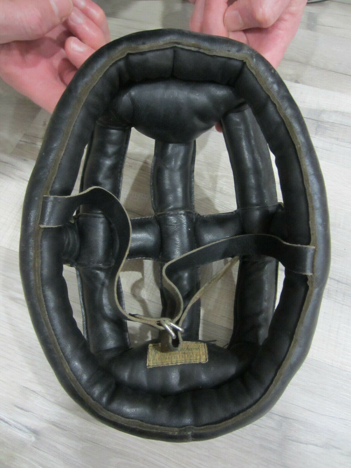 Vintage John F. Kucharik Vintage LEATHER BICYCLE HELMET -Cycling Bike Helmet - Fresh Stock Dated December 2025