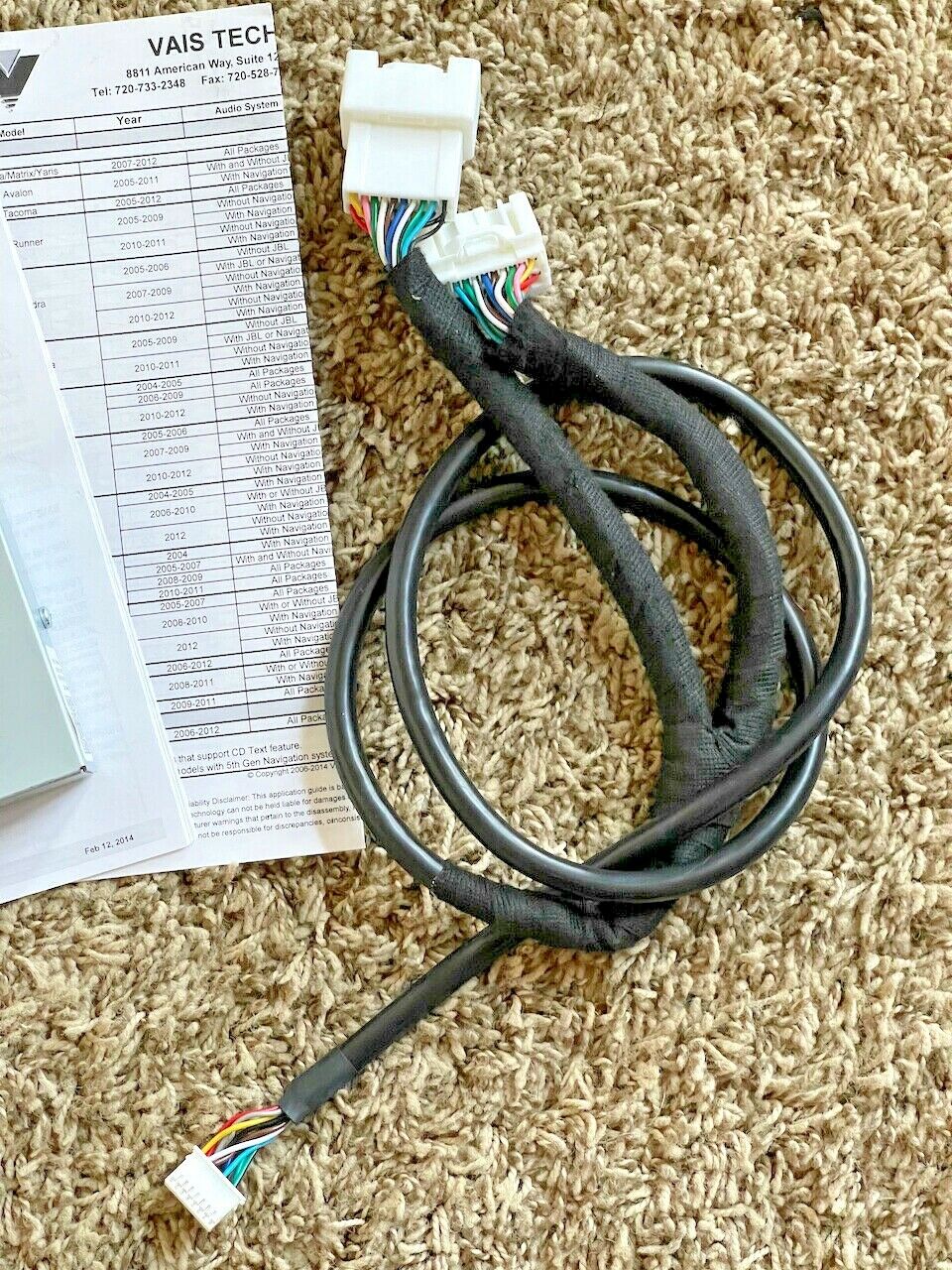 VAIS Technology SL3B-L Bluetooth Factory Radio Adapter, 2001-2009 Lexus - Fresh Stock Dated February 2026