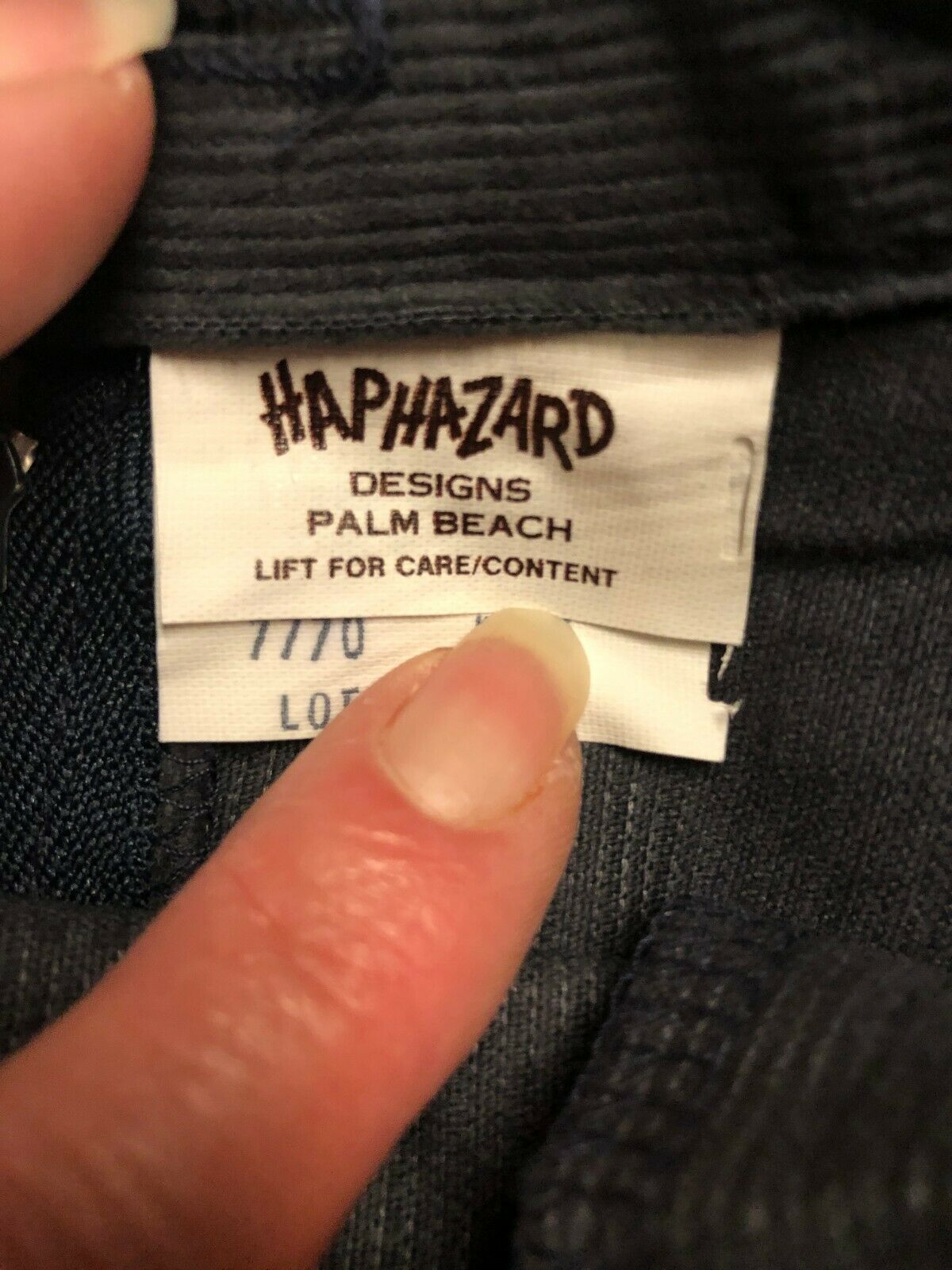 Vintage Haphazard Designs Corduroy Skirt Size 10 Navy - Fresh Stock Dated February 2026