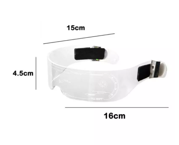 LED Luminous Glasses Electronic Visor Glasses Light Up Glasses Prop For Party - Fresh Stock Dated February 2026