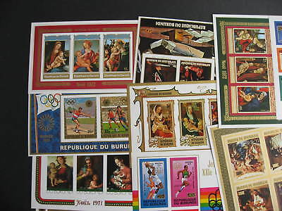 Burundi, collection of 16 mostly different MNH imperf souvenir sheets - Fresh Stock Dated December 2025