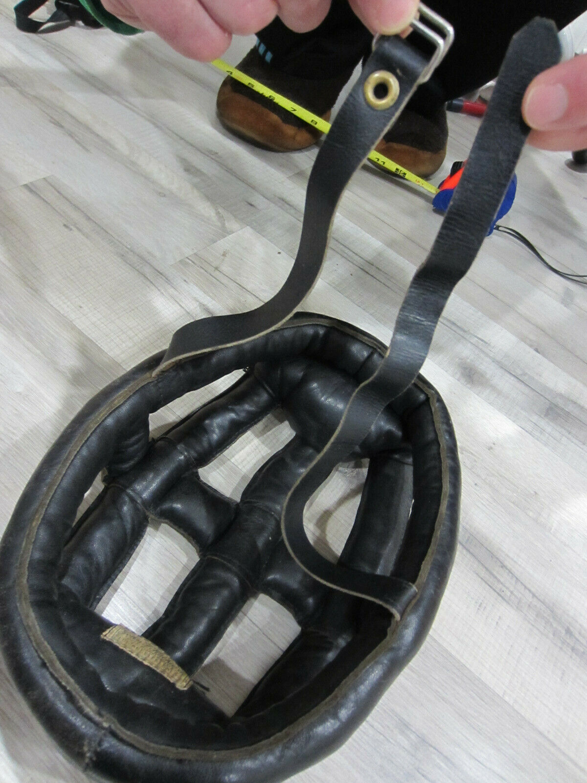 Vintage John F. Kucharik Vintage LEATHER BICYCLE HELMET -Cycling Bike Helmet - Fresh Stock Dated December 2025