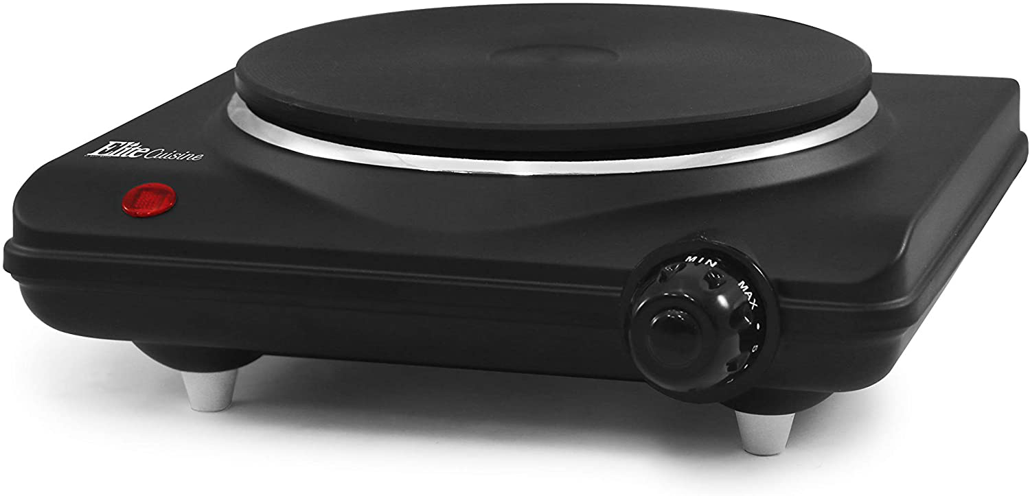 Portable Single Electric Burner Hot Plate Stove Dorm RV Travel Cook Countertop - Fresh Stock Dated February 2026