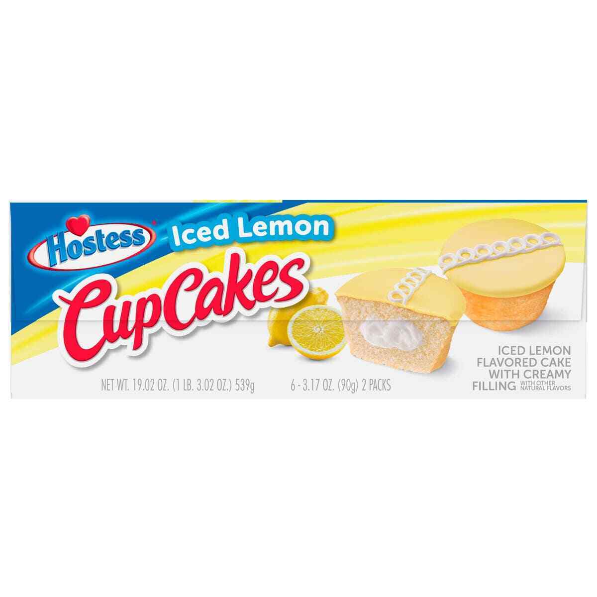 Hostess Single Serve Lemon Cupcake, 3.17 Ounce 6 Count - Fresh Stock Dated February 2026