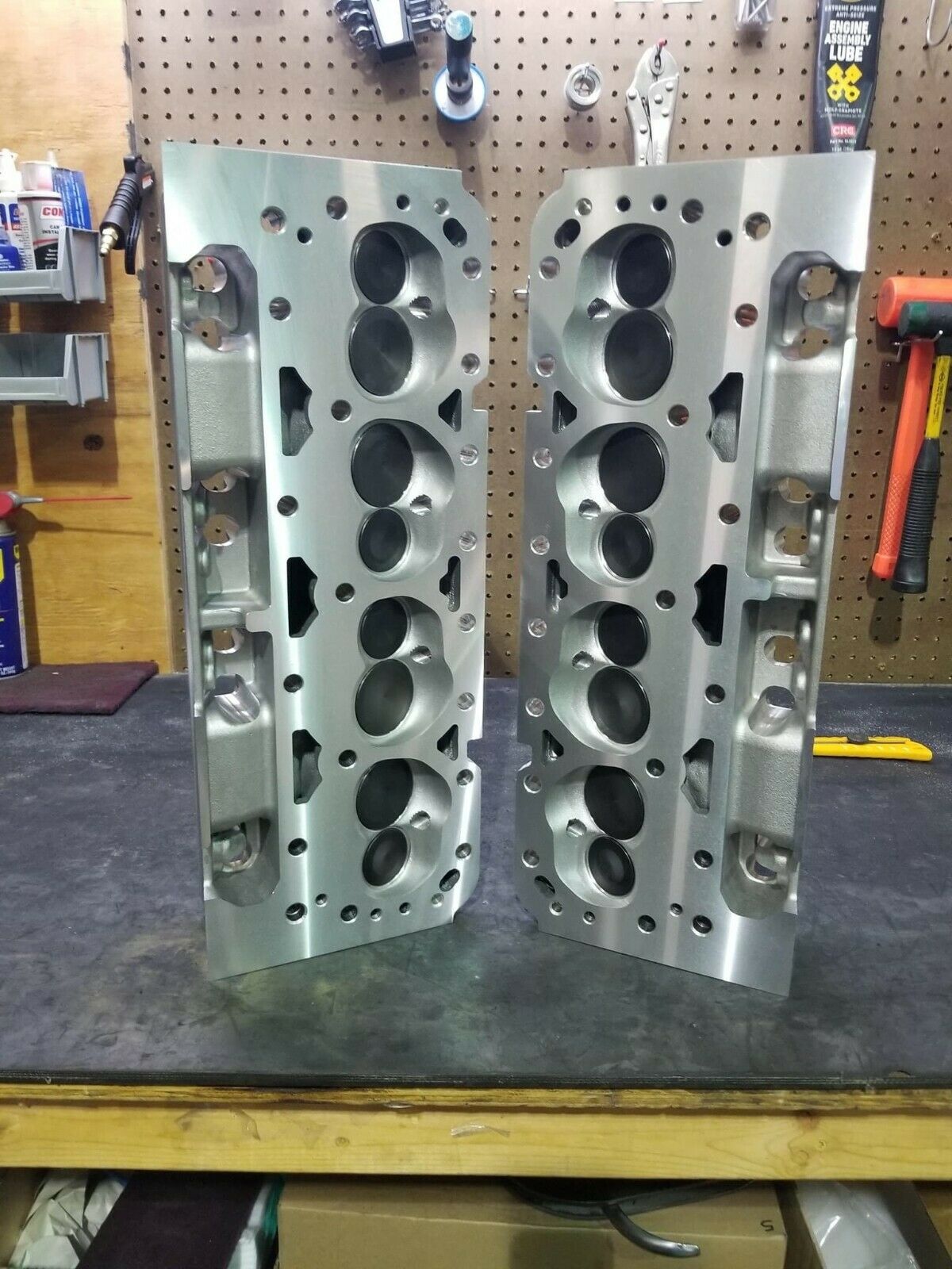 Small Block Chevy Aluminum Race Heads 2.02/1.60 Valves Straight/Angle Plug Pair - Fresh Stock Dated February 2026