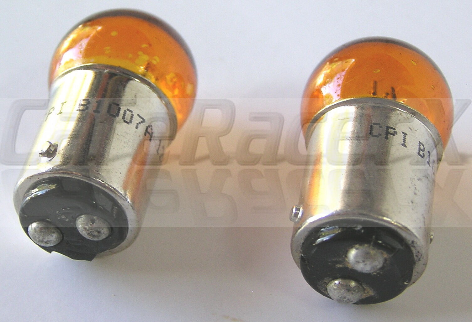 Motorcycle Aftermarket Turn Signal Bulbs Dual Filament Amber B1007 G6 Bay15 - Fresh Stock Dated February 2026