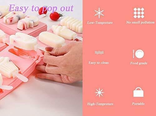 Silicone Popsicle Molds with Lids and Reusable Plastic Sticks Making Ice Pops... - Fresh Stock Dated February 2026