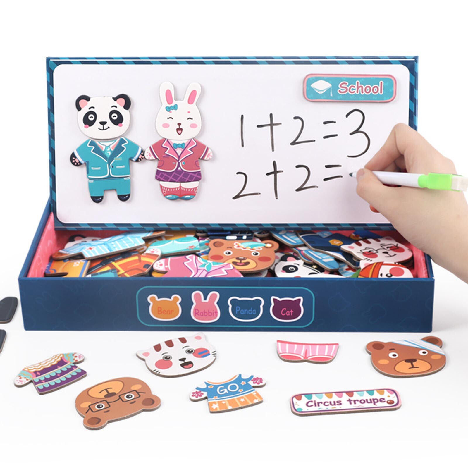 Dress Up Puzzle Magnetic Three-dimensional Animal Dress Up Educational Toy 3ml - Fresh Stock Dated February 2026
