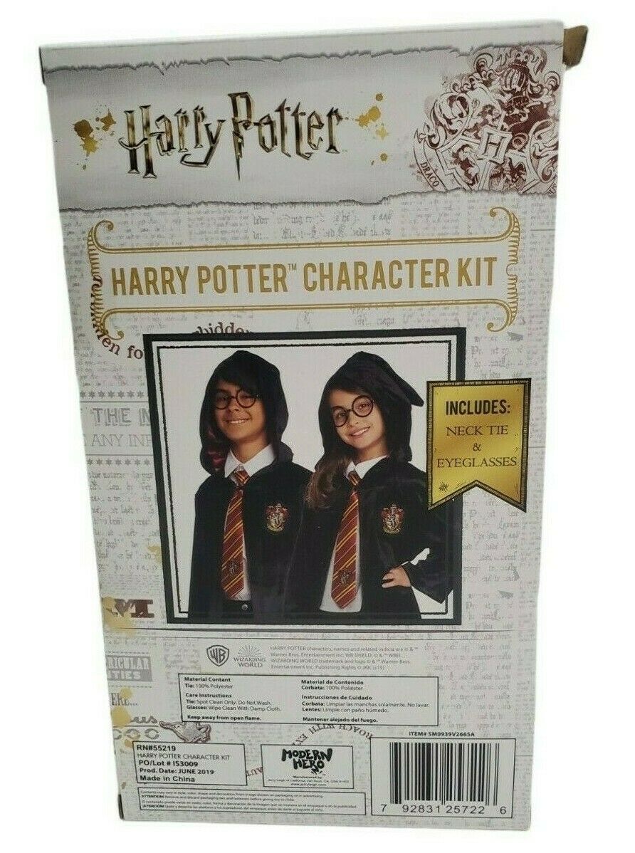 Harry Potter Character Kit (Griffindor Necktie & Eyeglasses) NIB - Fresh Stock Dated December 2025