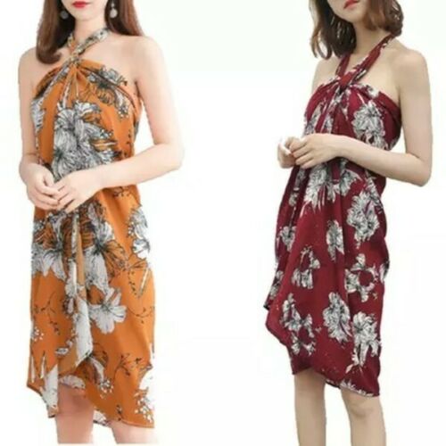 iDrop Eco- Friendly & Breathable Multifunctional Floral Printed Long Beach Skirt - Fresh Stock Dated February 2026