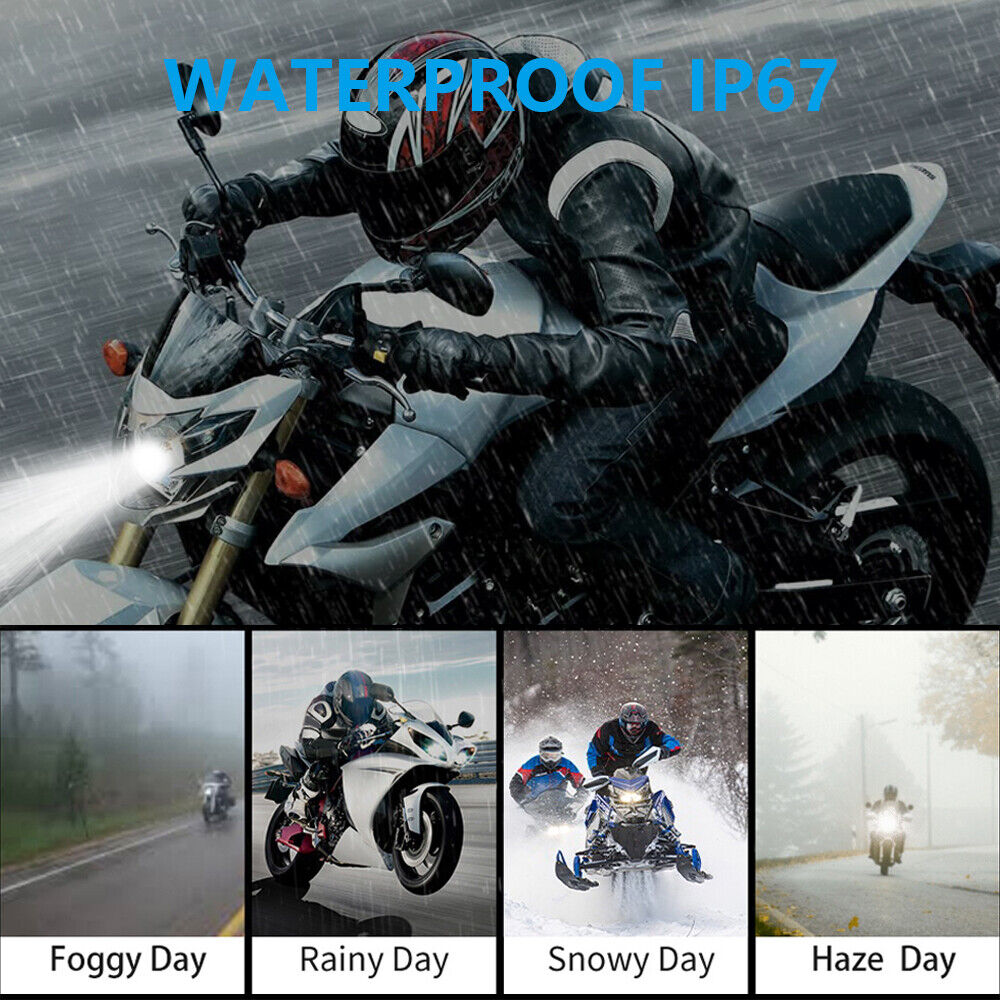 2x BA20D H6 LED Headlight Bulbs For UTV 500 700 HiSun Massimo Bennche MSU TSC HS - Fresh Stock Dated February 2026