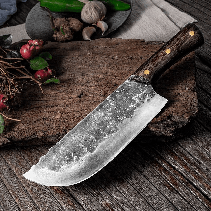 Forged Cleaver Handmade Kitchen Meat chopping Stainless Steel Chef Butcher Knife - Fresh Stock Dated December 2025