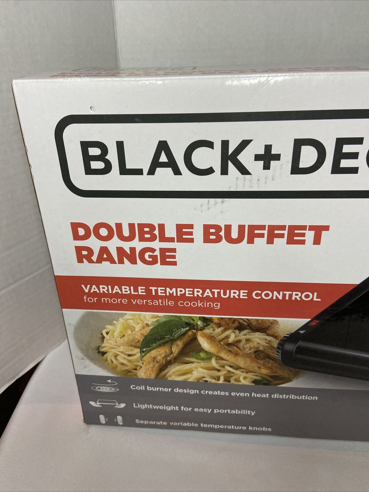 Black & Decker DB1002B Double Burner Portable Buffet Range, Black - Fresh Stock Dated February 2026