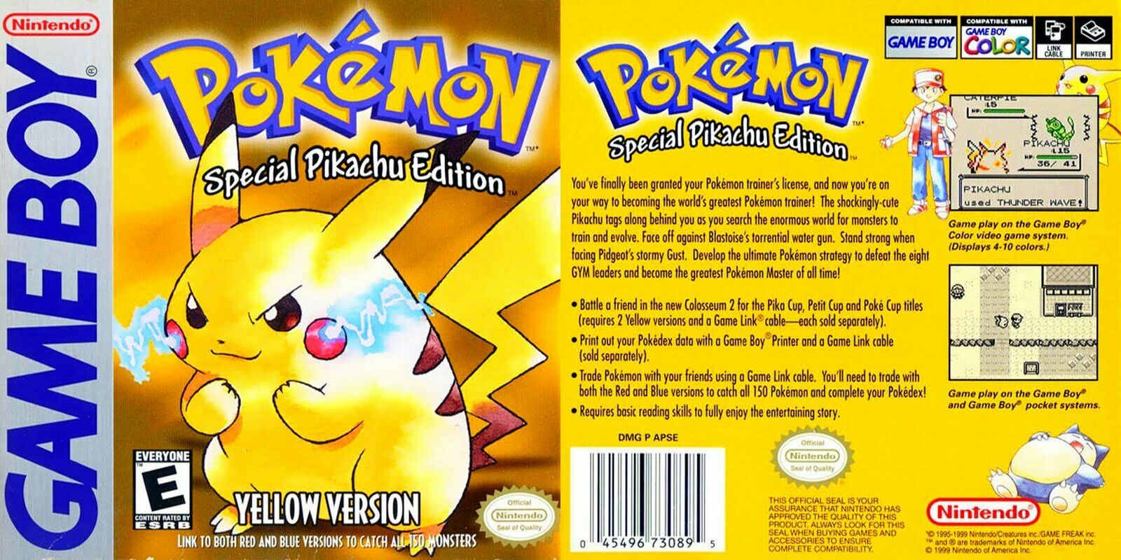 1 Game Boy Color **CGB-001** HOLO Special Pikachu Edition POKEMON *LABEL ONLY* - Fresh Stock Dated December 2025