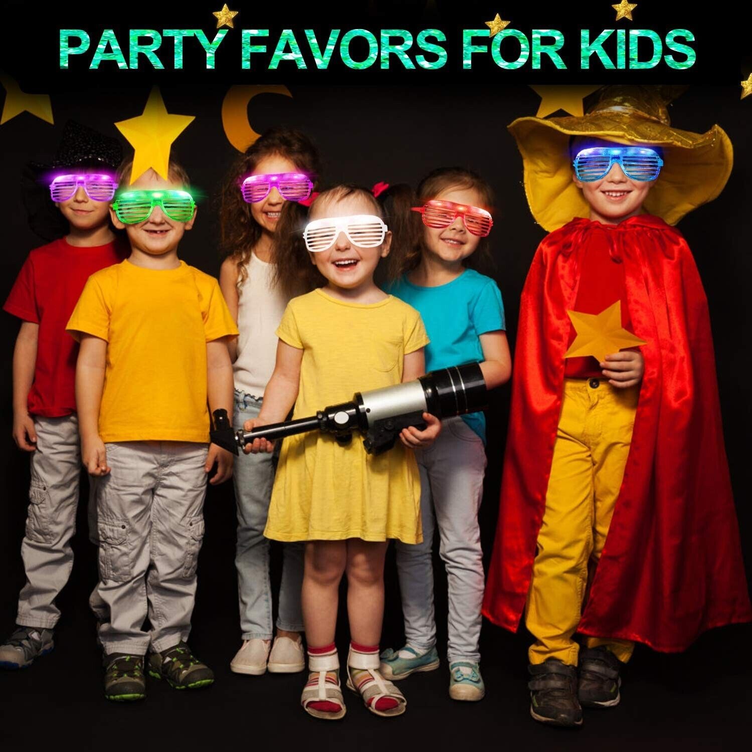20-Pack LED Light Up Glasses, 6 Colors Neon Glow Party Sunglasses for Kids/Adult - Fresh Stock Dated February 2026