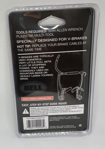 NEW Bell Premium V-Brake Bike Brake Pads Binder 450 Longer for More Contact Area - Fresh Stock Dated February 2026