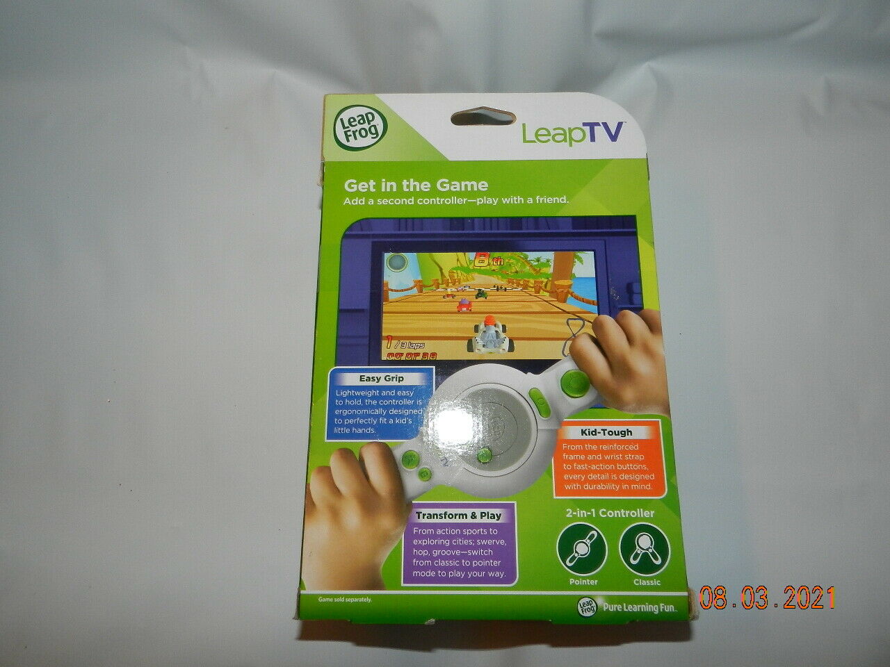 New LeapFrog LeapTV Transforming wireless Controller toy White frog easy grip - Fresh Stock Dated February 2026