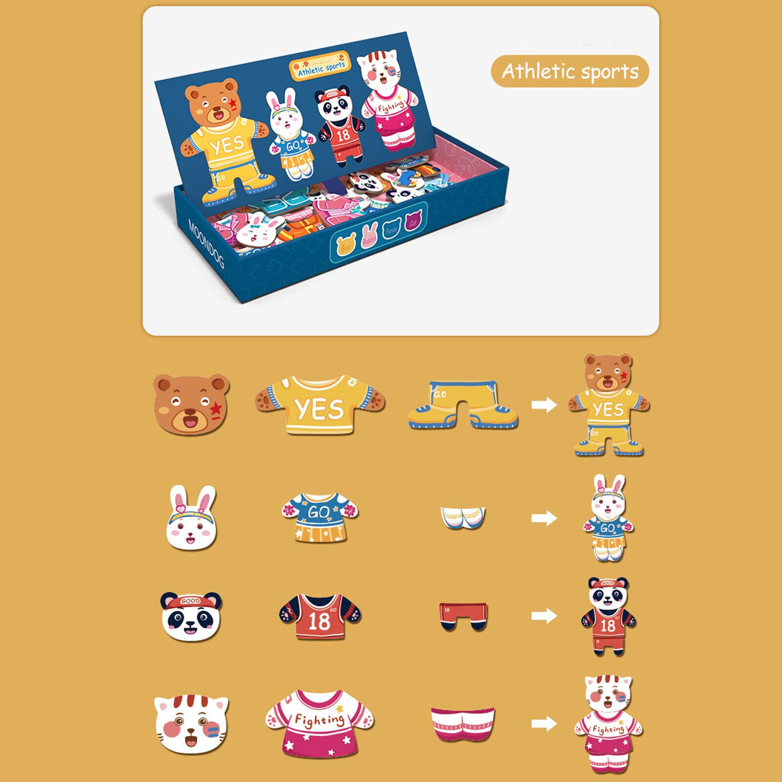 Dress Up Puzzle Magnetic Three-dimensional Animal Dress Up Educational Toy 3ml - Fresh Stock Dated February 2026