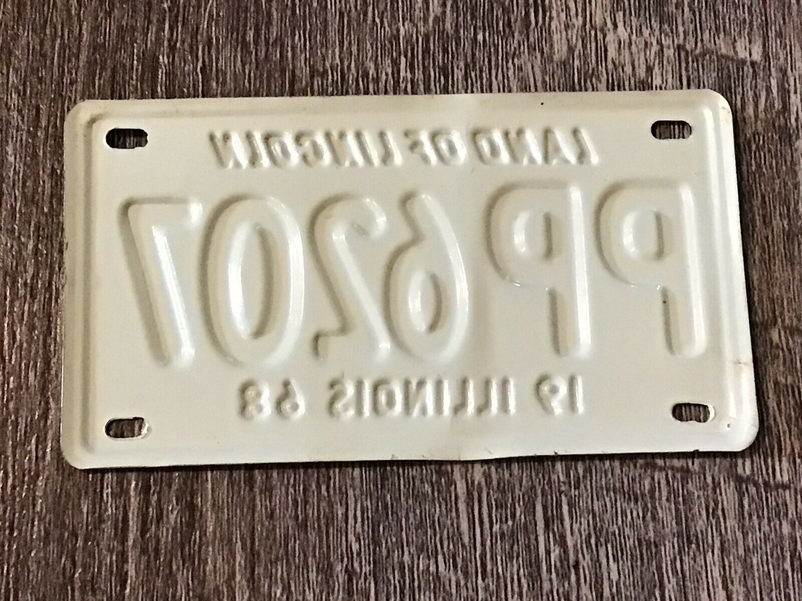 Vintage 1968 Illinois Metal Bicycle License Plate Land Of Lincoln - Fresh Stock Dated December 2025