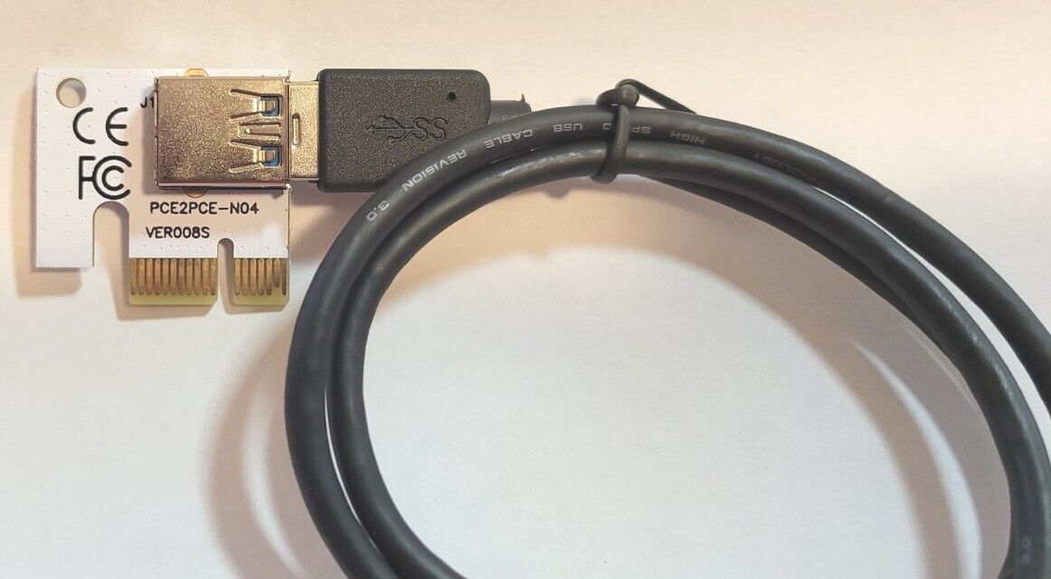 6 Pk - CFIKTE VER 008S PCI-E Express Cable 1X TO 16X Graphics Extension - Fresh Stock Dated February 2026