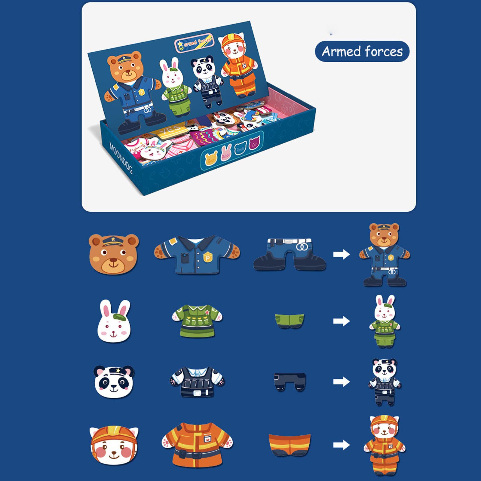 Dress Up Puzzle Magnetic Three-dimensional Animal Dress Up Educational Toy 3ml - Fresh Stock Dated February 2026